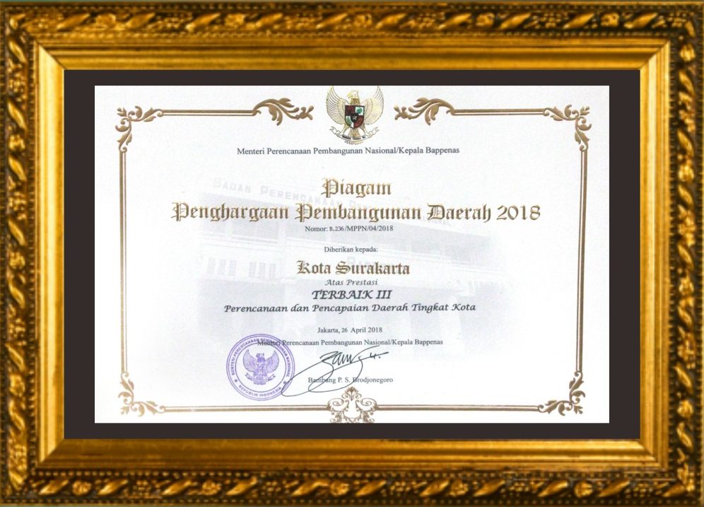 Penghargaan Pembangunan Daerah Tahun 2018 Terbaik Ke-III Tingkat Nasional Penghargaan Pembangunan Daerah Tahun 2018 Terbaik Ke-III Tingkat Nasional