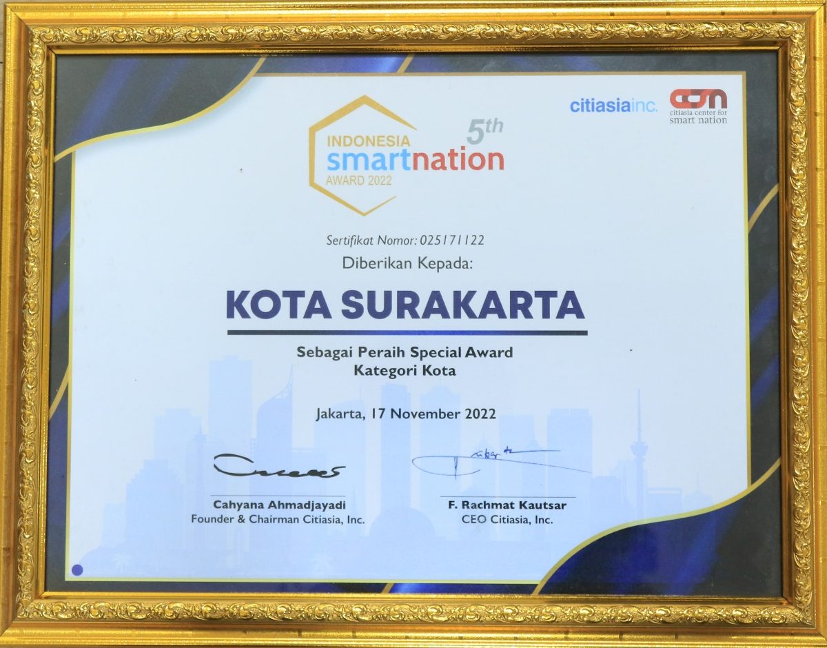 Peraih Special Award Kategori Kota Peraih Special Award Kategori Kota